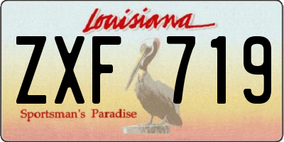 LA license plate ZXF719