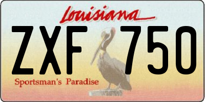 LA license plate ZXF750