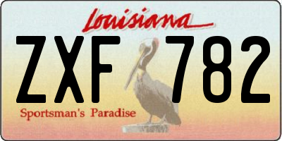 LA license plate ZXF782