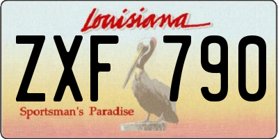 LA license plate ZXF790