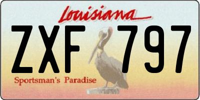 LA license plate ZXF797