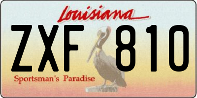 LA license plate ZXF810
