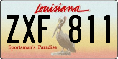 LA license plate ZXF811