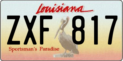 LA license plate ZXF817