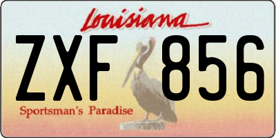 LA license plate ZXF856