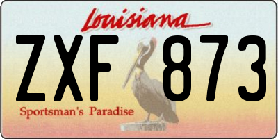 LA license plate ZXF873