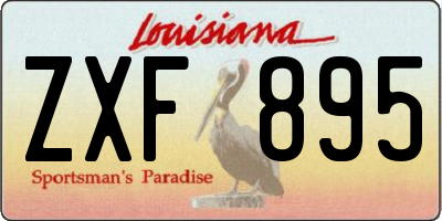 LA license plate ZXF895