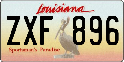 LA license plate ZXF896
