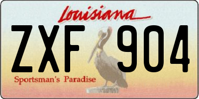 LA license plate ZXF904