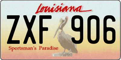 LA license plate ZXF906