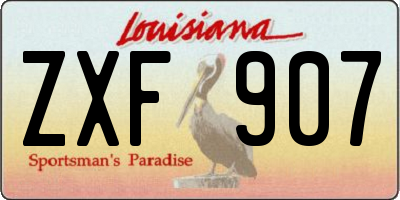 LA license plate ZXF907