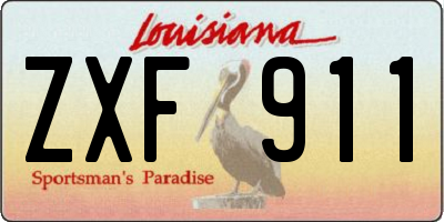 LA license plate ZXF911