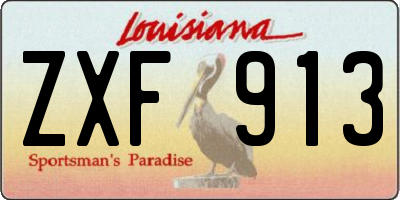 LA license plate ZXF913