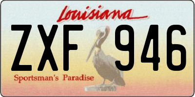 LA license plate ZXF946