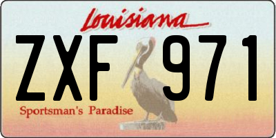 LA license plate ZXF971