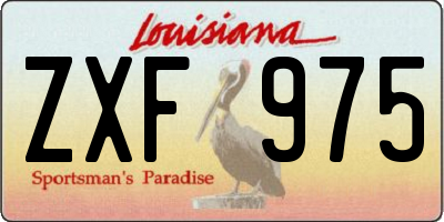 LA license plate ZXF975