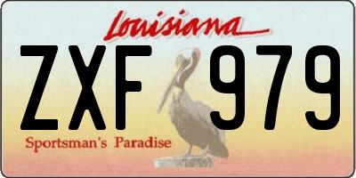 LA license plate ZXF979