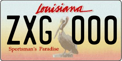 LA license plate ZXG000