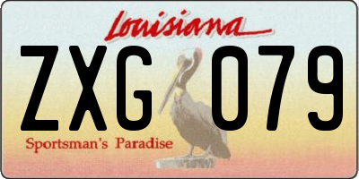 LA license plate ZXG079