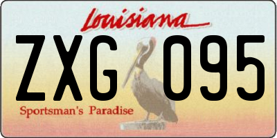 LA license plate ZXG095