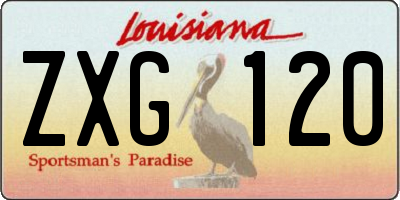 LA license plate ZXG120