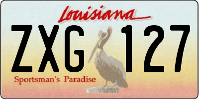 LA license plate ZXG127