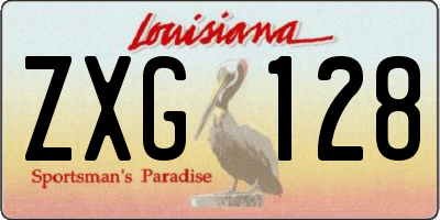 LA license plate ZXG128