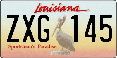 LA license plate ZXG145