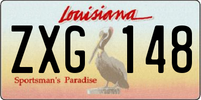 LA license plate ZXG148