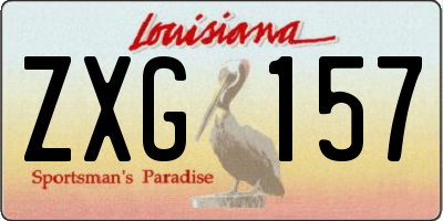 LA license plate ZXG157