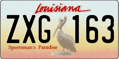 LA license plate ZXG163