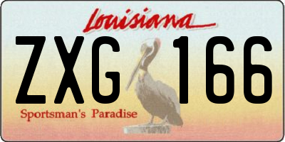 LA license plate ZXG166