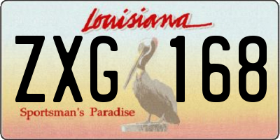 LA license plate ZXG168