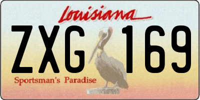 LA license plate ZXG169