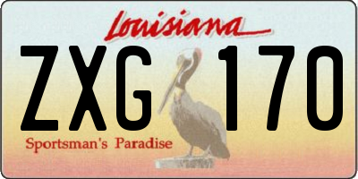 LA license plate ZXG170