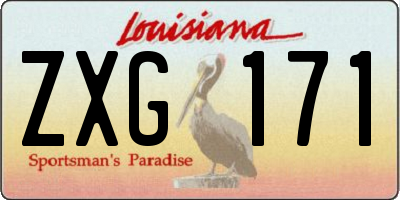 LA license plate ZXG171