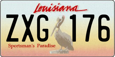 LA license plate ZXG176