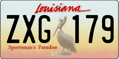 LA license plate ZXG179