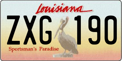 LA license plate ZXG190