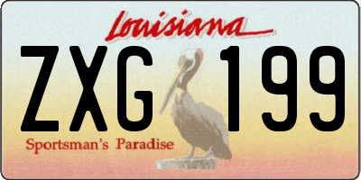 LA license plate ZXG199