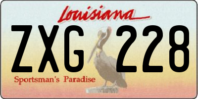 LA license plate ZXG228