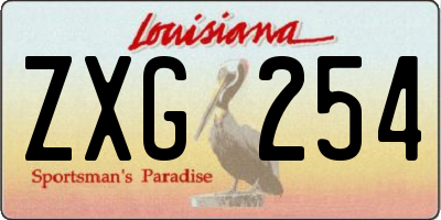 LA license plate ZXG254