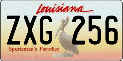 LA license plate ZXG256