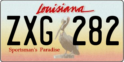 LA license plate ZXG282
