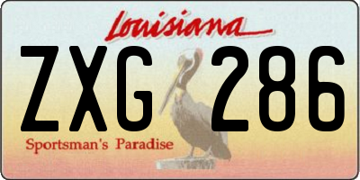 LA license plate ZXG286