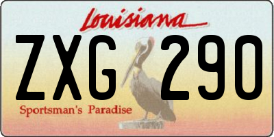 LA license plate ZXG290