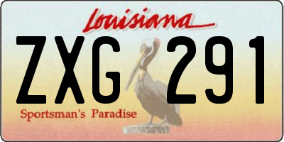 LA license plate ZXG291