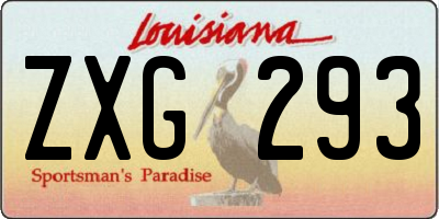 LA license plate ZXG293