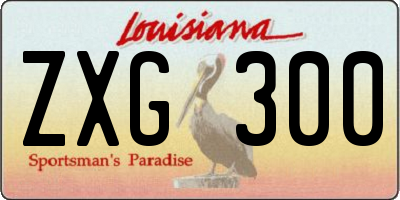 LA license plate ZXG300