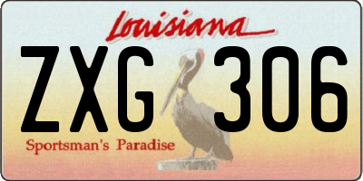 LA license plate ZXG306